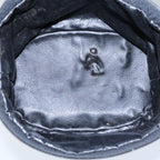 FENDI Zucca Canvas Vanity Hand Bag Gold Black72634