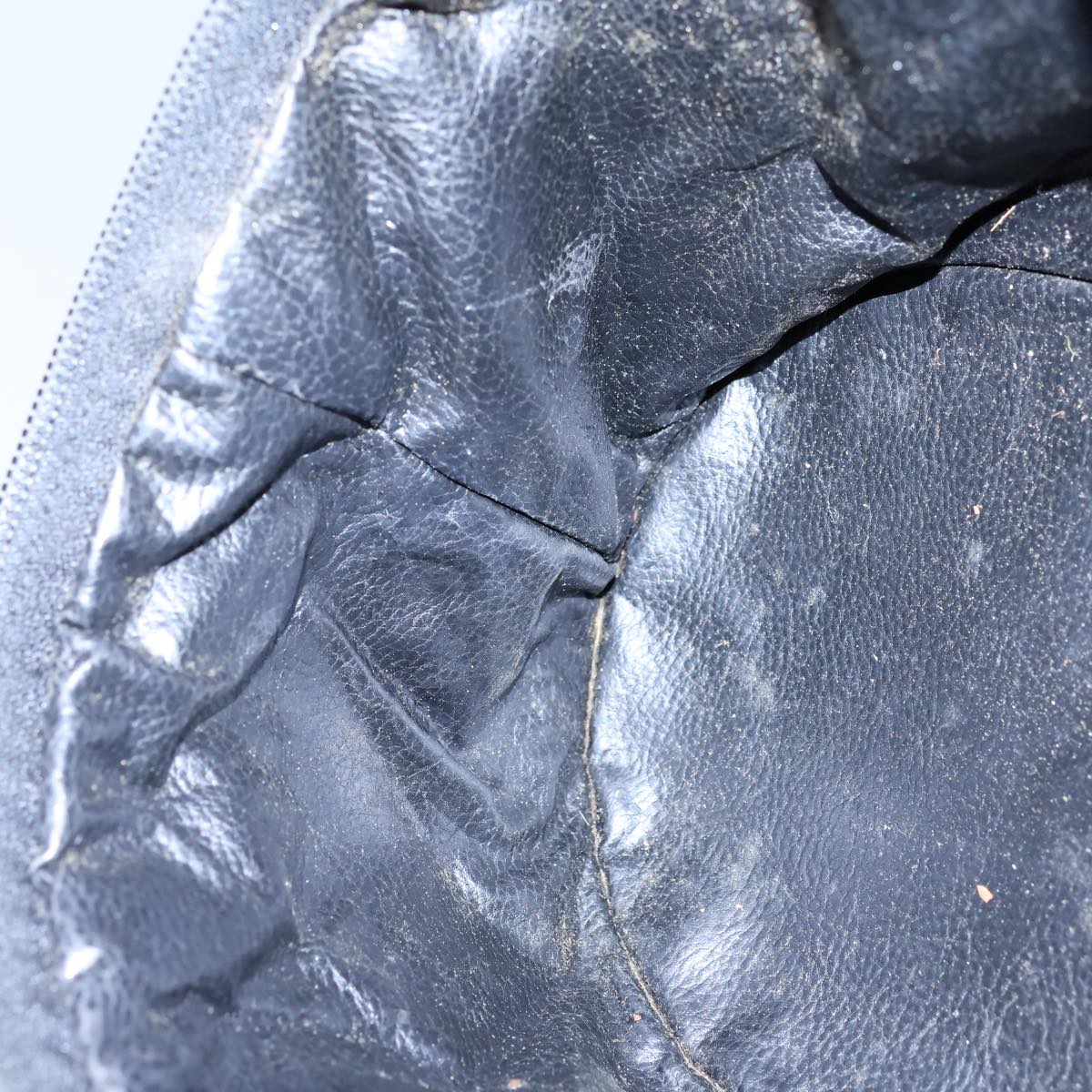 FENDI Zucca Canvas Vanity Hand Bag Gold Black72634