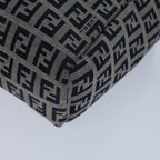 FENDI Zucchino Canvas Hand Bag Navy White72635