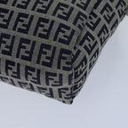 FENDI Zucchino Canvas Hand Bag Navy White72635