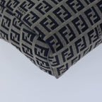 FENDI Zucchino Canvas Hand Bag Navy White72635