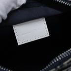 FENDI Zucchino Canvas Hand Bag Navy White72635