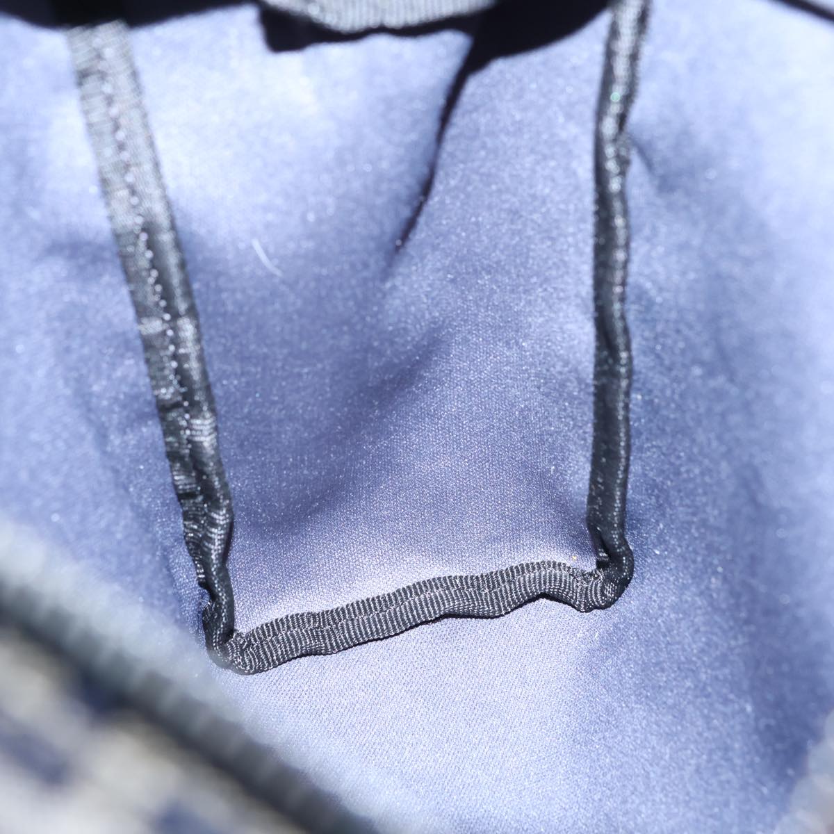 FENDI Zucchino Canvas Hand Bag Navy White72635