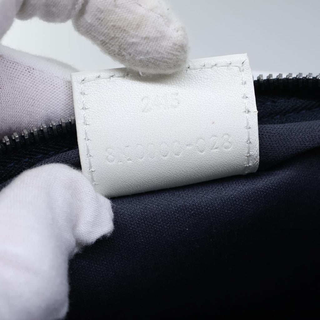 FENDI Zucchino Canvas Hand Bag Navy White72635