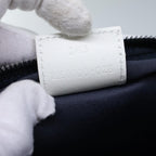 FENDI Zucchino Canvas Hand Bag Navy White72635