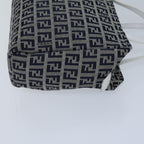 FENDI Zucchino Canvas Hand Bag Navy White72635
