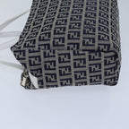 FENDI Zucchino Canvas Hand Bag Navy White72635
