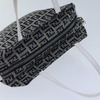 FENDI Zucchino Canvas Hand Bag Navy White72635