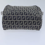FENDI Zucchino Canvas Hand Bag Navy White72635