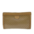 CELINE Macadam Canvas Clutch Bag Beige Auth 72644