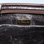 FENDI Zucca Canvas Clutch Bag Brown Black72651