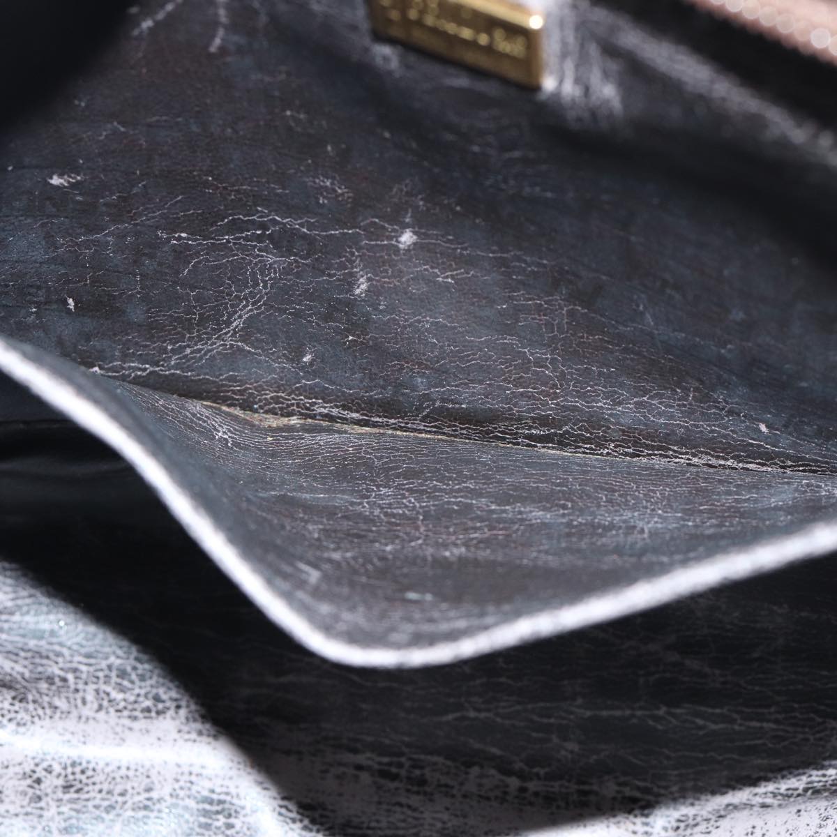 FENDI Zucca Canvas Clutch Bag Brown Black72651