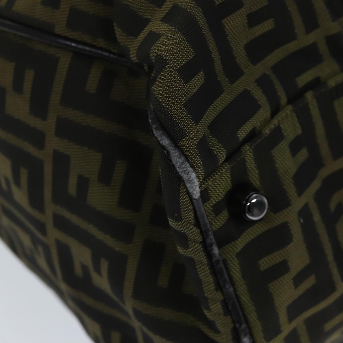 FENDI Zucca Canvas Boston Bag 2way Brown72698