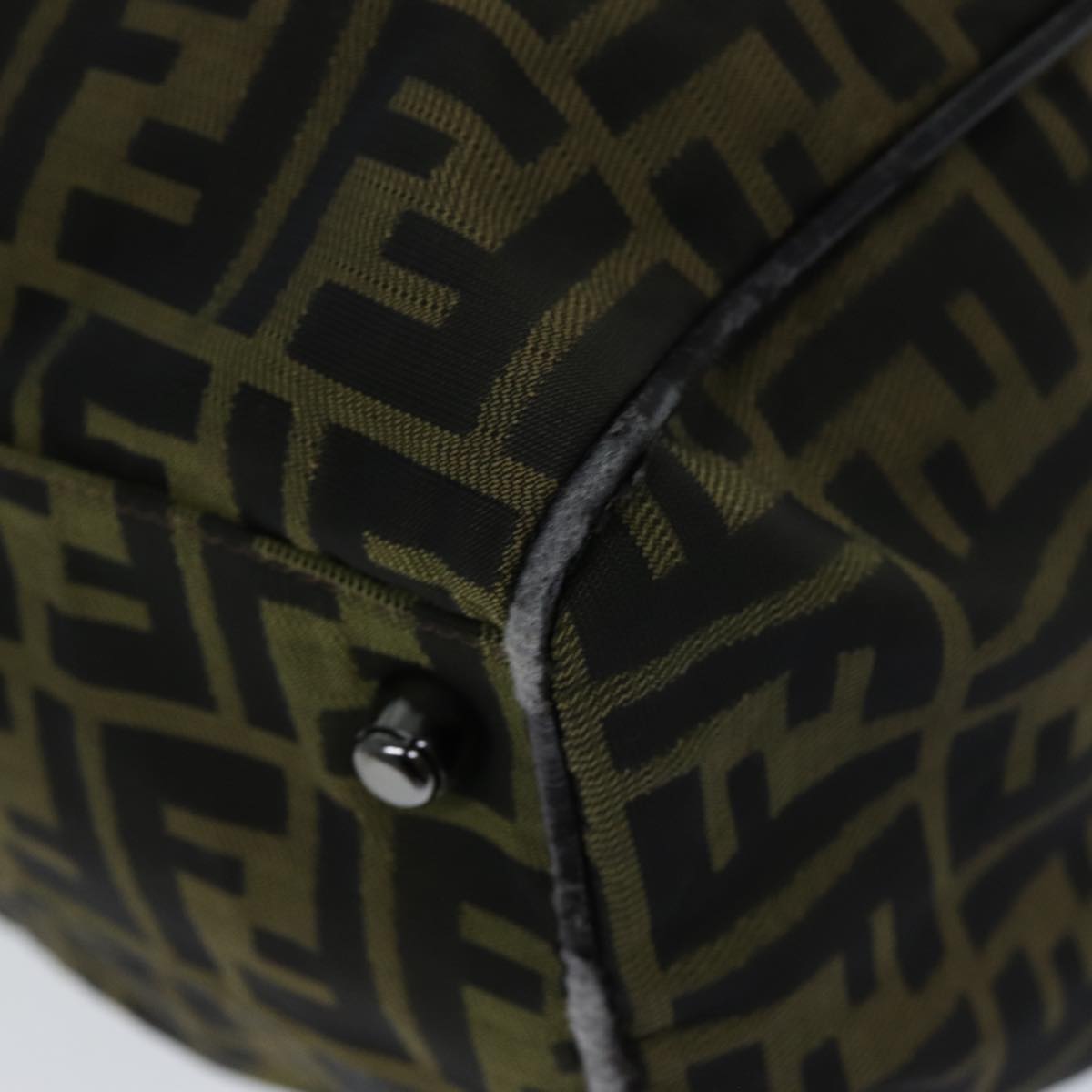 FENDI Zucca Canvas Boston Bag 2way Brown72698