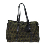 FENDI Zucca Canvas Boston Bag 2way Brown72698
