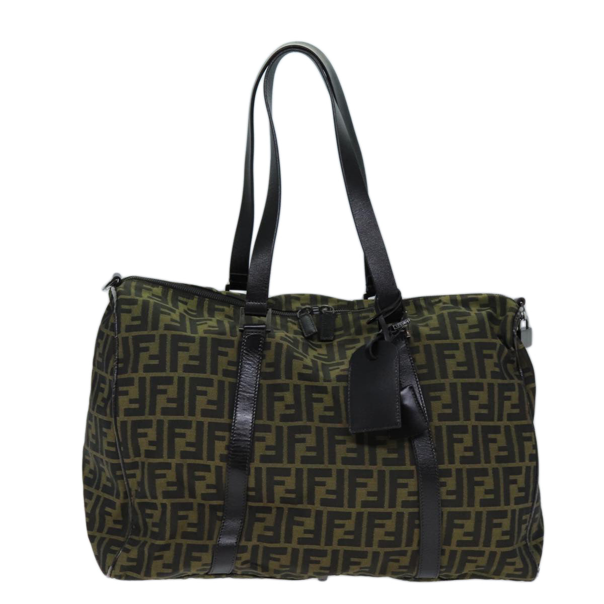 FENDI Zucca Canvas Boston Bag 2way Brown72698