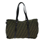 FENDI Zucca Canvas Boston Bag 2way Brown72698