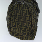 FENDI Zucca Canvas Boston Bag 2way Brown72698
