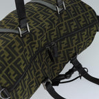 FENDI Zucca Canvas Boston Bag 2way Brown72698