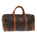 CELINE Macadam Canvas Boston Bag PVC Brown  72705