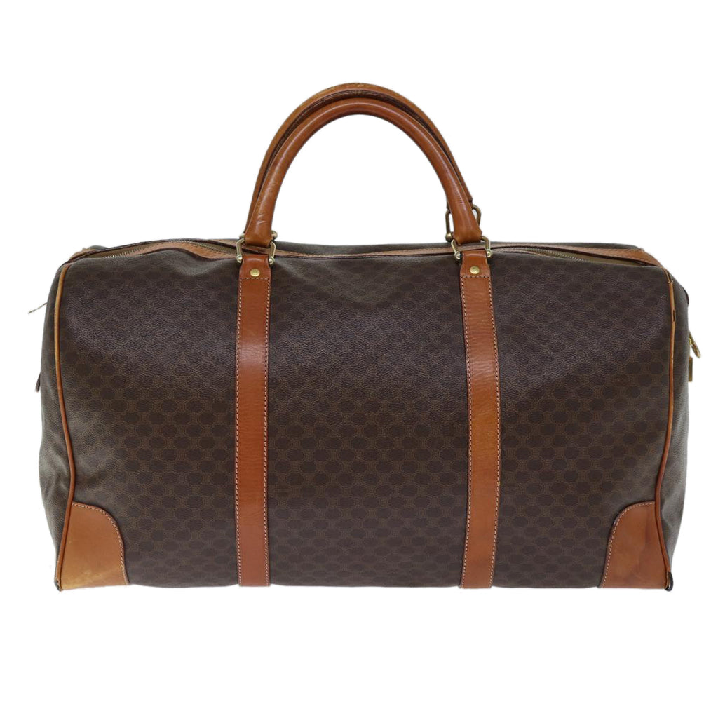 CELINE Macadam Canvas Boston Bag PVC Brown  72705