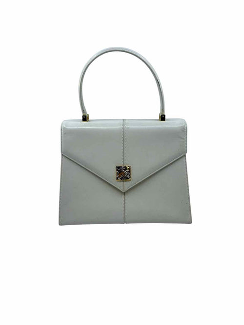 YVES SAINT LAURENT White Leather Solid Handbag