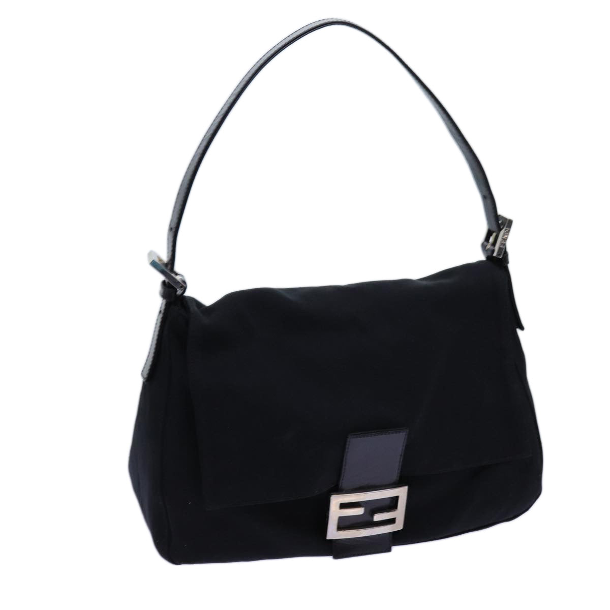 FENDI Mamma Baguette Shoulder Bag Nylon Black72742