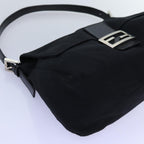 FENDI Mamma Baguette Shoulder Bag Nylon Black72742