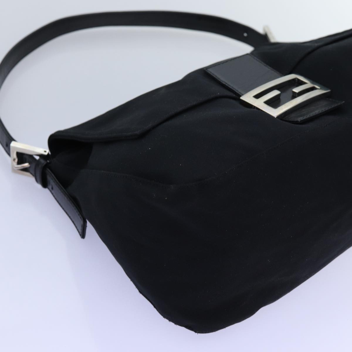 FENDI Mamma Baguette Shoulder Bag Nylon Black72742