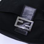 FENDI Mamma Baguette Shoulder Bag Nylon Black72742