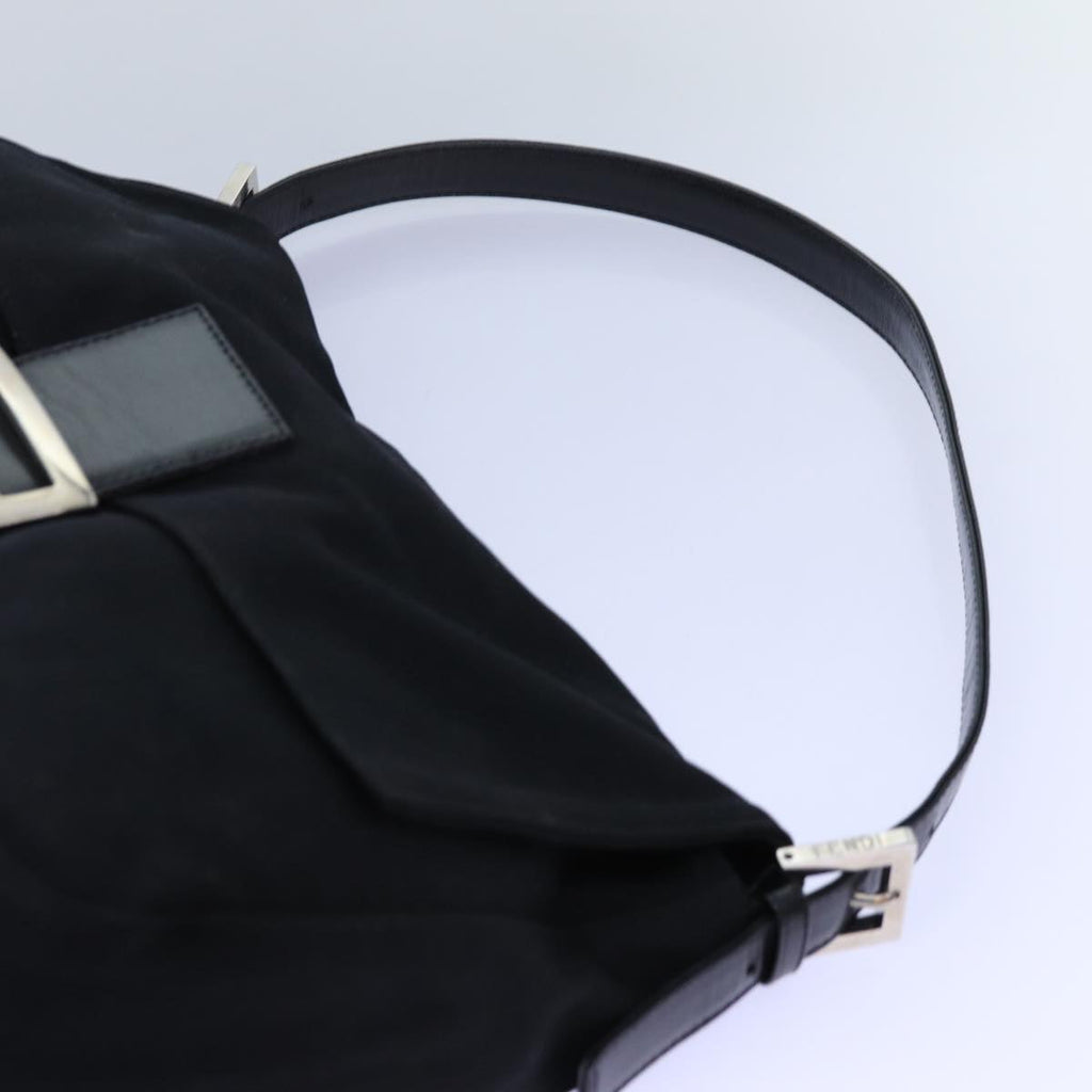 FENDI Mamma Baguette Shoulder Bag Nylon Black72742
