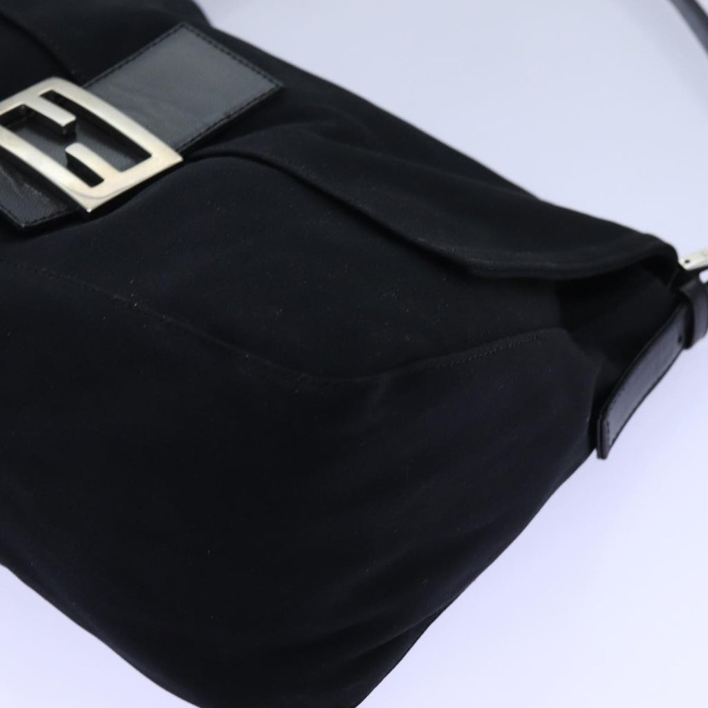 FENDI Mamma Baguette Shoulder Bag Nylon Black72742