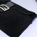 FENDI Mamma Baguette Shoulder Bag Nylon Black72742