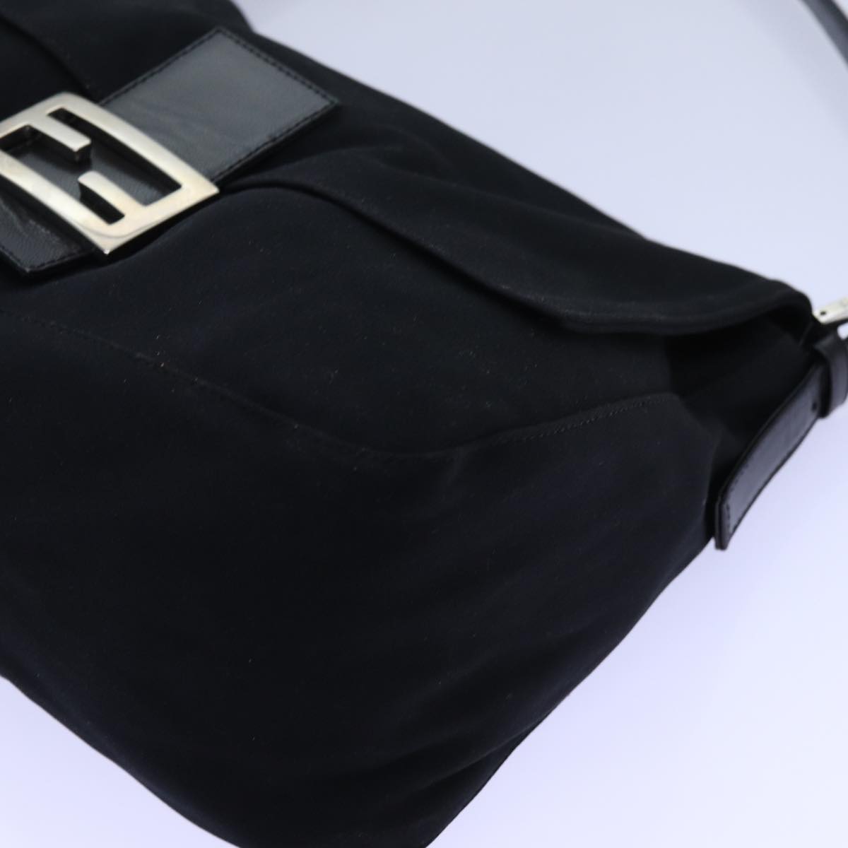 FENDI Mamma Baguette Shoulder Bag Nylon Black72742