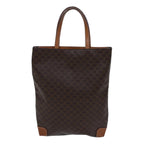 CELINE Macadam Canvas Hand Bag PVC Brown Auth 72761