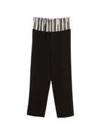 Fendi Wool Layered Wide Pants Black