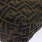FENDI Zucca Canvas Hand Bag 2Set Black Brown72894