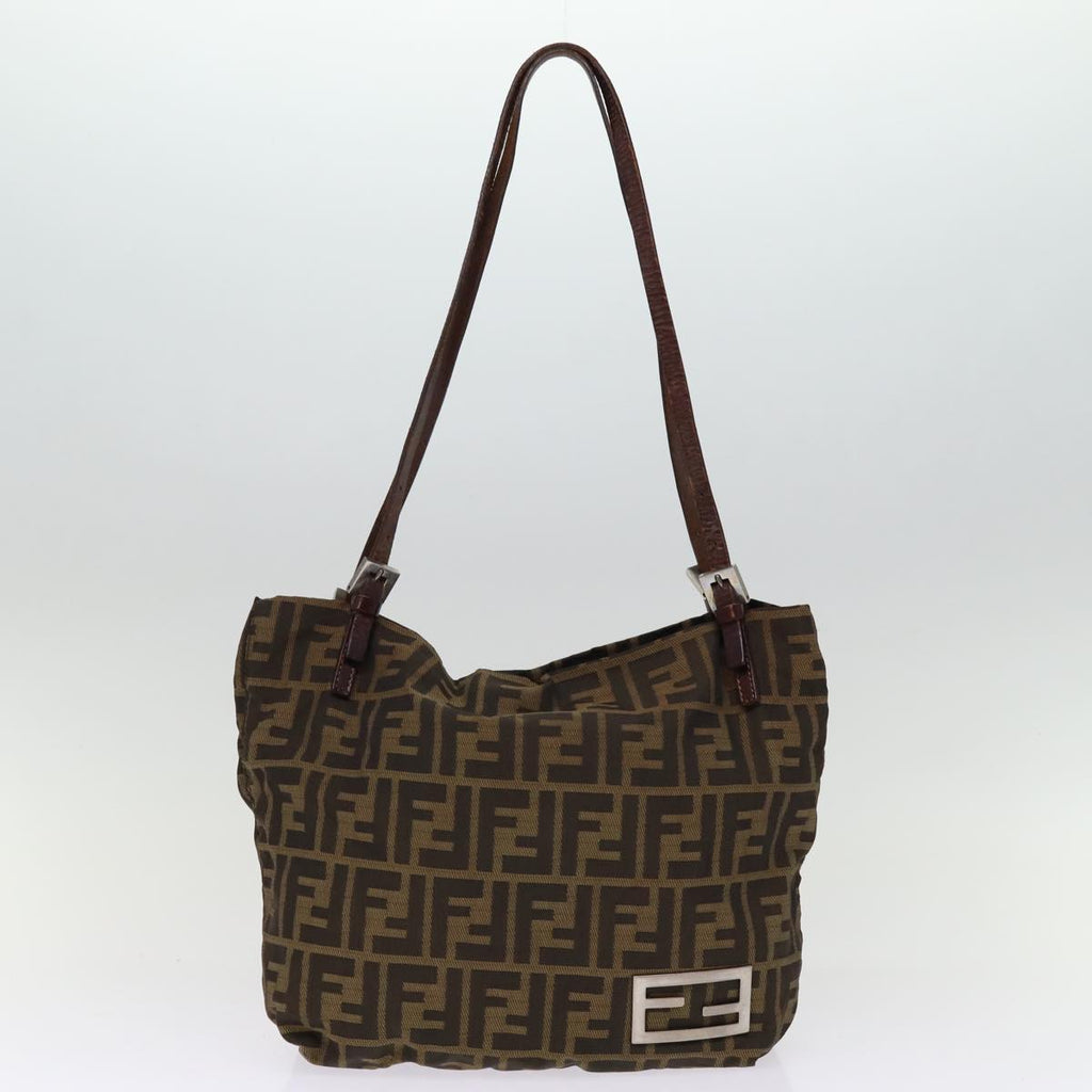 FENDI Zucca Canvas Hand Bag 2Set Black Brown72894