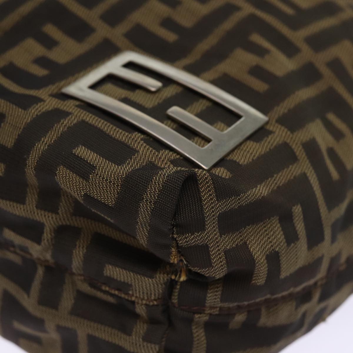 FENDI Zucca Canvas Hand Bag 2Set Black Brown72894