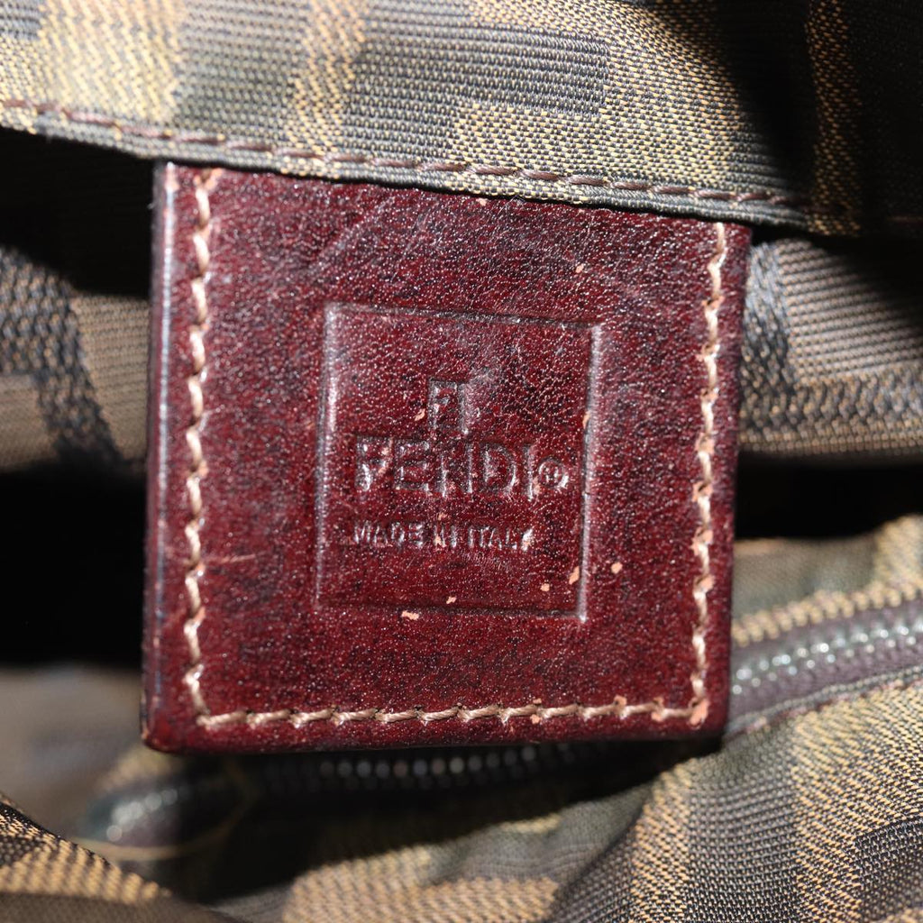 FENDI Zucca Canvas Hand Bag 2Set Black Brown72894