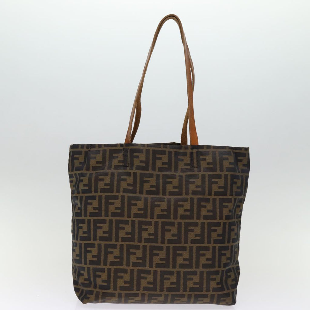 FENDI Zucca Canvas Hand Bag 2Set Black Brown72894
