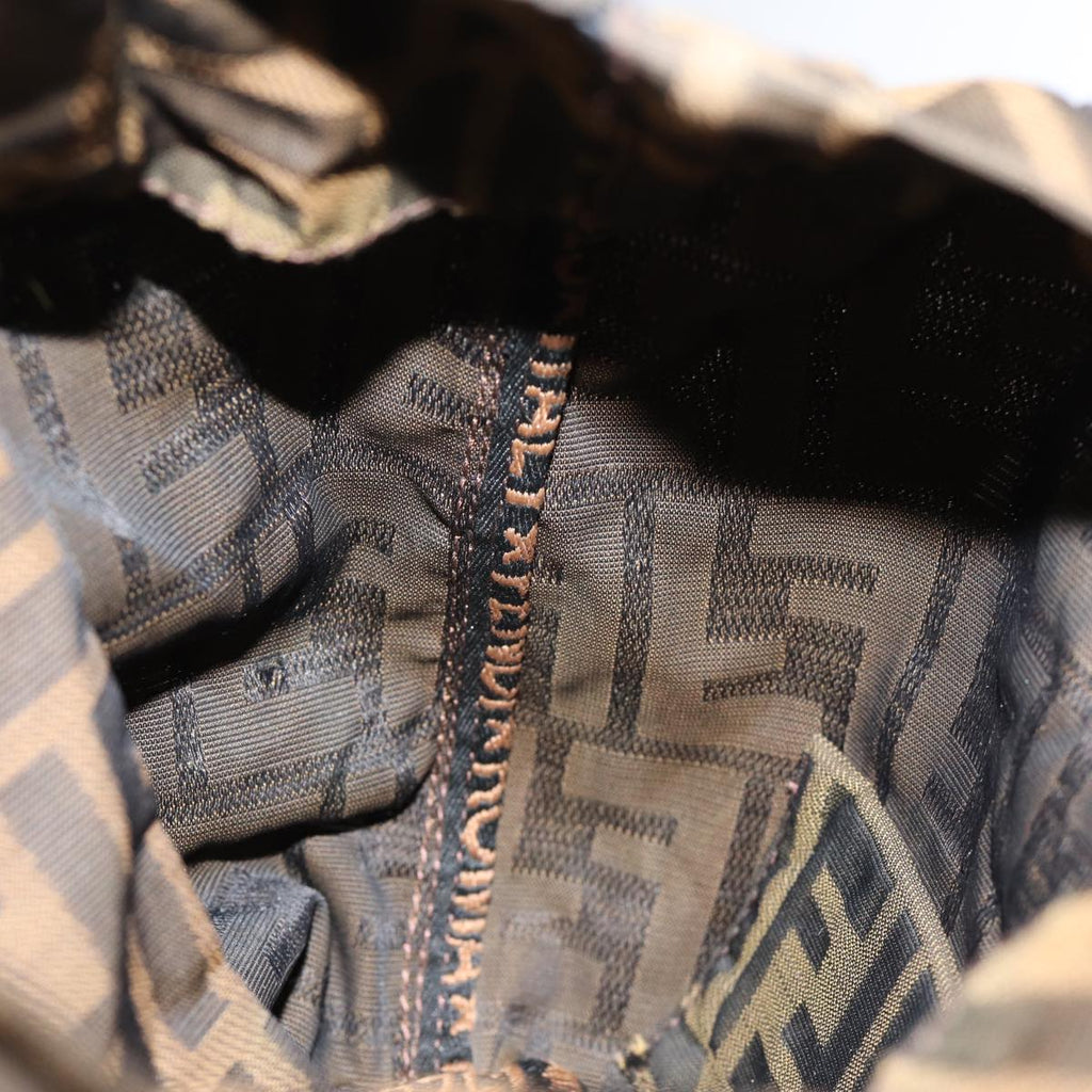 FENDI Zucca Canvas Hand Bag 2Set Black Brown72894