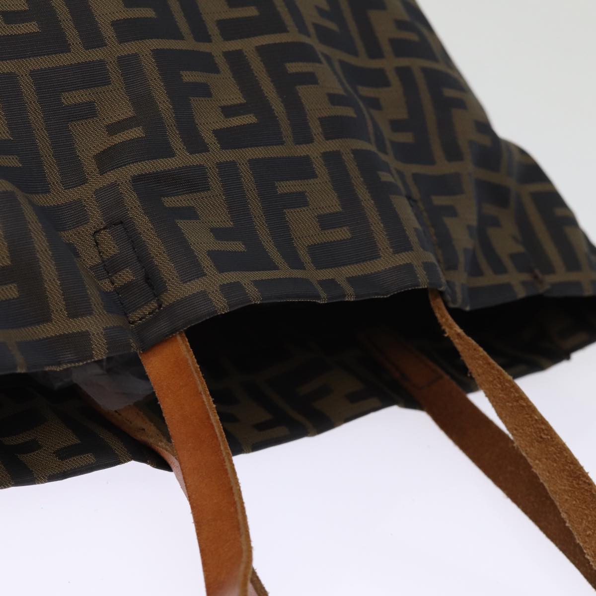 FENDI Zucca Canvas Hand Bag 2Set Black Brown72894