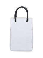 Balenciaga Logo Print Phone Holder Small Cross Bag White