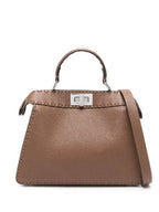 Fendi Peekaboo ISeeU Small Tote Bag Brown
