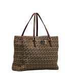 Fendi Zubkino Handbag 8BH132 Brown Canvas Leather Ladies Fendi