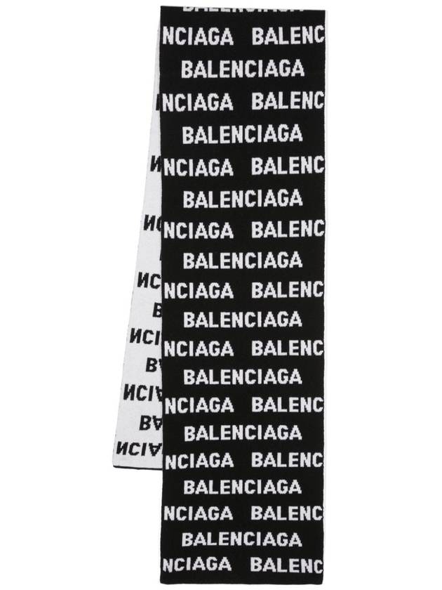 Balenciaga intarsia knit wool blend scarf 766446T1673