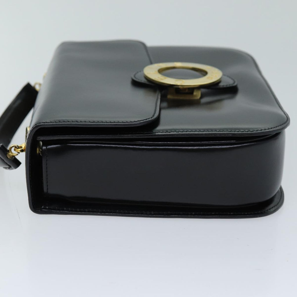 CELINE Hand Bag Leather 2way Black Auth 73008