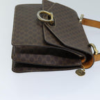 CELINE Macadam Canvas Hand Bag PVC Brown Auth 73012