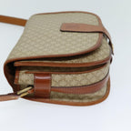 CELINE Macadam Canvas Shoulder Bag Beige Auth 73028